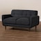 Baxton Studio Allister Mid-Century Dark Grey Upholstered Loveseat 158-9746 - alternate 9